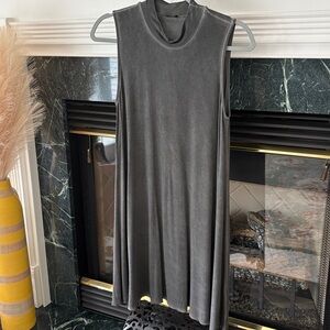 Pol  Medium Gray Sleeveless Mock Neck NWOT